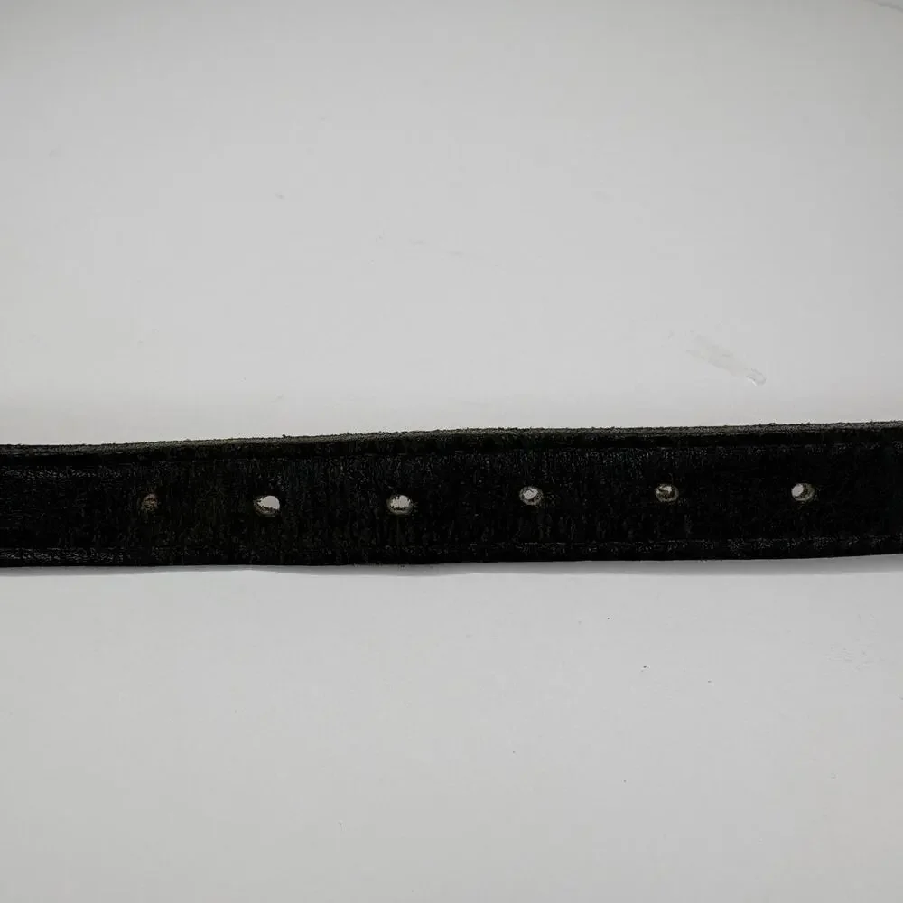 Vintage Rauf Co. Solid Brass Belt Buckle Leather Belt - Women's M